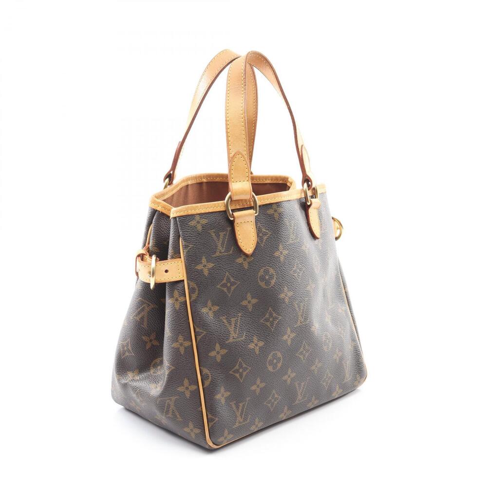 Louis Vuitton Batignolles Monogram Handbag Canvas Leather Brown